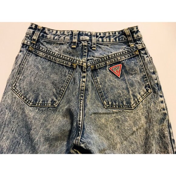 Vintage Georges Marciano Acid Wash Guess Jeans Style 2015 High Waist Mom Size 28 - Picture 9 of 12